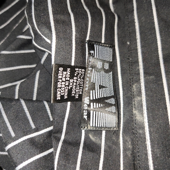 BW Wear Women's Black Striped Button Down Shirt - Picture 1 of 4